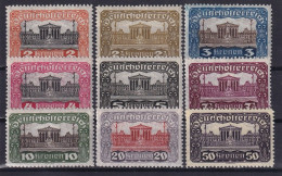 AUSTRIA 1919/21 - MNH/MLH - ANK 284-292 - Unused Stamps