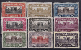 AUSTRIA 1919/21 - MNH - ANK 284-292 - Neufs