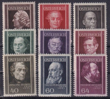 AUSTRIA 1937 - MNH - ANK 649-657 - Unused Stamps