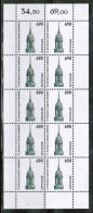 Germany 1996 / Michel 1860 Kb - St. Michael's Church, Hamburg, Architecture, Christianity - Sheet Of 10 Stamps MNH - Iglesias Y Catedrales