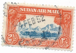 Sudan 1950 Airmail - Local Motives 2½ Pia. Rare & Collectible Stamp - USED & Stamped 4 FEB 1952 - Soudan (1954-...)