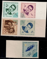 BULGARIA 1965 SPACE MI No 1517-21 MNH VF!! - Unused Stamps