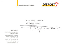 16-4-2024 (2 Z 11) Swiss Post (signed Card) Back Is Blank - Poste & Postini