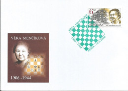 Private Envelope Czech Republic Vera Mencikova Anniversary 2006 - Scacchi