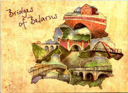 16-4-2024 (2 Z 11) Belarus (posted To Australia 2024) Bridge / Pont (teddy Bears & Snow Men Stamp) - Ponts