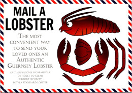 16-4-2024 (2 Z 11) Guernsey (posted To Australia) Mail A LOBSTER (humour) Homard - Pesci E Crostacei