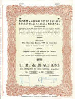 - Titre De 1981 - Société Anonyme Des Nouvelles Entreprises Charles Yernaux - - Industry