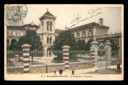 92 - LEVALLOIS-PERRET - LA FONDATION RAYNAUD - CARTE COLORISEE - VOIR ETAT - Levallois Perret