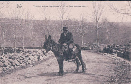 France, Types Et Scènes Champêtres, Deux Pauvres Vieux, L'âne Et Le Vieillard (37) - Autres & Non Classés