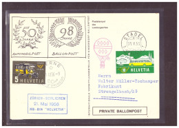 FORMAT 10x15cm - ZÜRICH SCHLIEREN - VOL BALLON HELVETIA 1956  - TB - Schlieren
