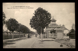 72 - LA FERTE-BERNARD - GARE DES TRAMWAYS - CACHET MILITAIRE  AU VERSO 29E BATAILLON DE CHASSEURS A PIED - La Ferte Bernard