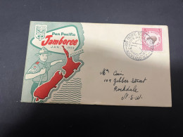 16-4-2024 (2 Z 14) FDC - New Zealand - Posted To Australia - 1959 - Scout Pan Pacific Jamboree - FDC