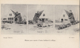 Old French Postcard "Maison Pour Ouvrier D'usine Habitant Le Village", Projet Groupil. - Other & Unclassified