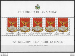 2003 San Marino Teatro La Fenice MS MNH Sassone N. 73 - Autres & Non Classés