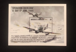 O) 1994 ANTIGUA AND BARBUDA, HAWKER TYPHOON FIGHTER BOMBERS, OPERATION OVERLORD, MNH - Antigua E Barbuda (1981-...)