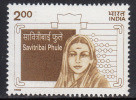 India MNH 1998, Savitribai Phule, Women Education Campaigner, Abacus Image, Calculator, Mathematics - Ongebruikt