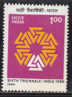 India MNH 1986, Triennale Art Exhibtion, - Ongebruikt