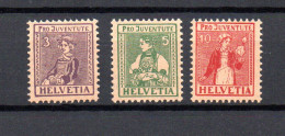 Schweiz 1917 Freimarken Satz 133/35 Trachten Postfrisch - Ungebraucht