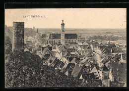 AK Landsberg A. L., Teilansicht Mit Kirche Und Strassenpartie  - Landsberg