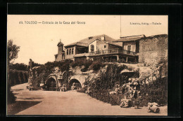 Postal Toledo, Entrada De La Casa Del Greco  - Toledo