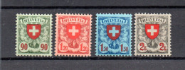 Switzerland 1924 Set Coat Of Arms Stamps (Michel 194/97) Nice MLH - Ungebraucht