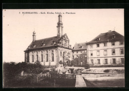 AK Blieskastel, Katholische Kirche Mit Schul- Und Pfarrhaus  - Altri & Non Classificati
