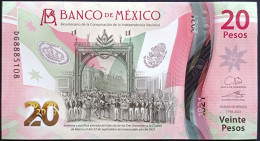 MEXICO $20 ! SERIES DG NEW 7-FEBR-2023 DATE ! Galia Bor. Sign. INDEPENDENCE POLYMER NOTE Read Descr. For Notes - Mexique