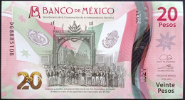 MEXICO $20 ! SERIES DG NEW 7-FEBR-2023 DATE ! Galia Bor. Sign. INDEPENDENCE POLYMER NOTE Read Descr. For Notes - Messico