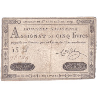 France, 5 Livres, 1791, 15G96049, TB+, KM:A42, Lafaurie:137 - Assignats & Mandats Territoriaux