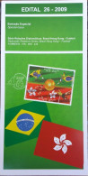 Brochure Brazil Edital 2009 26 Brazil Hong Kong Football Without Stamp - Storia Postale