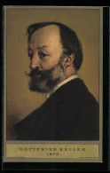 Künstler-AK Schweizer Bundesfeier 1919, Portrait Von Gottfried Keller, Ganzsache  - Entiers Postaux