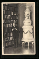 AK Präsident Masaryk (TGM) Im Lesezimmer Eines Palastes  - Politische Und Militärische Männer