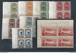 1923 SAN MARINO, N° 90/96 + Ex. 8 Valori QUARTINA BORDO DI FOGLIO - Altri & Non Classificati