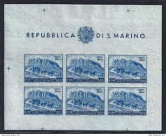 1951 SAN MARINO, Foglietto N° 11 UPU 200 Lire ND  MNH/** - Blokken & Velletjes