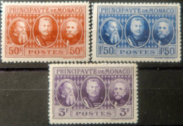 R2253/655 - MONACO - 1928 - Charles III / Louis II / Albert 1er - N°111 à 113 NEUFS* - Neufs