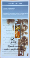 Brochure Brazil Edital 2008 18 Joao Guimaraes Rosa Literature Writer Without Stamp - Covers & Documents