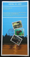 Brochure Brazil Edital 2008 22 Amazonia Extinction Manatee Ariranha Lontra Without Stamp - Lettres & Documents