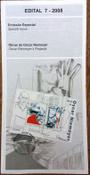 Brochure Brazil Edital 2008 07 Oscar Niemeyer Architecture Without Stamp - Lettres & Documents