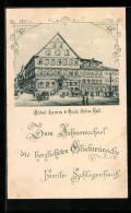 AK Schwäbisch Hall, Hotel Lamm & Post, Neujahrsgruss  - Schwäbisch Hall