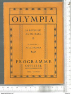 SUPERBE Programme Théâtre OLYMPIA 1924 CABARET MUSIC HALL Cirque LES FRERES FLATIE SEROS LESLIE // JAZZ - Programma's