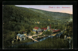 AK Thale A. Harz, Hubertusbad Aus Der Vogelschau  - Thale