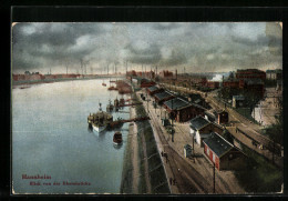 AK Mannheim, Blick Von Der Rheinbrücke Auf Dem Hafen Mit Dampfschiff  - Mannheim