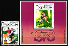 Togo 1282 Und Block 128 Postfrisch Fußball #HP545 - Togo (1960-...)