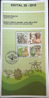 Edital 2010 20 Plantas Texteis Algodao Cairo Juta Sisal Sem Selo - Lettres & Documents