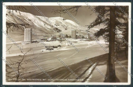 Torino Sestriere Nevicata PIEGA Foto Cartolina ZT1251 - Other & Unclassified