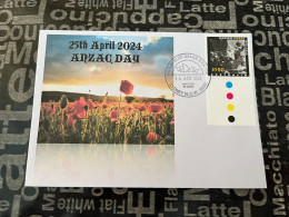 16-4-2024 (4 X 22) Australia ANZAC 2024 - New Stamp Issued 16-4-2024 (on Cover With Gutter) - Brieven En Documenten