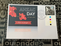 16-4-2024 (4 X 22) Australia ANZAC 2024 - New Stamp Issued 16-4-2024 (on Cover With Gutter) - Lettres & Documents