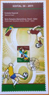 Brochure Brazil Edital 2011 30 Diplomatic Relations Football Qatar Without Stamp - Covers & Documents