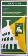 Brochure Brazil Edital 2011 23 Diplomatic Relations Italia Coliseo Without Stamp - Brieven En Documenten