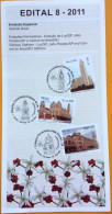 Brochure Brazil Edital 2011 08 Railway Stations Train Without Stamp - Briefe U. Dokumente